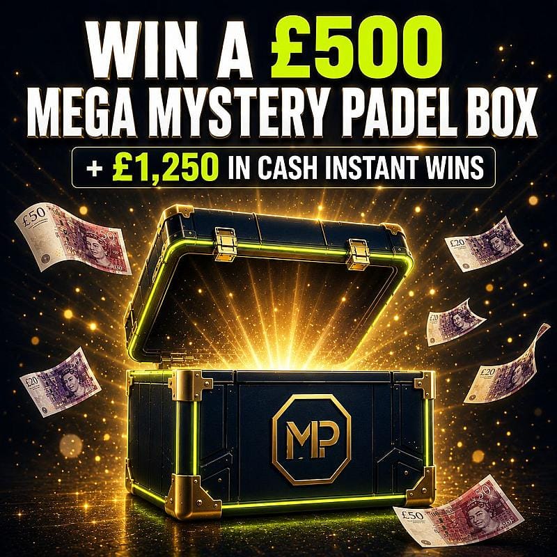 Win a £500 Mega Mystery Padel Box + £1,250 in Cash Instant Wins
