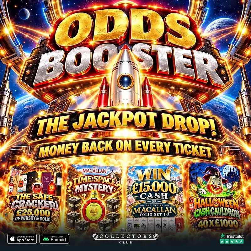 THE JACKPOT DROP ODDS BOOSTER! ALL MONEY BACK ON EVERY TICKET!