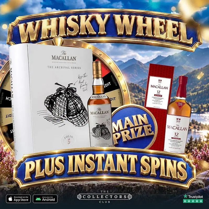 THE WHEEL OF WHISKY! WIN THE MACALLAN FOLIO 5! + 10 WIN SPINS!