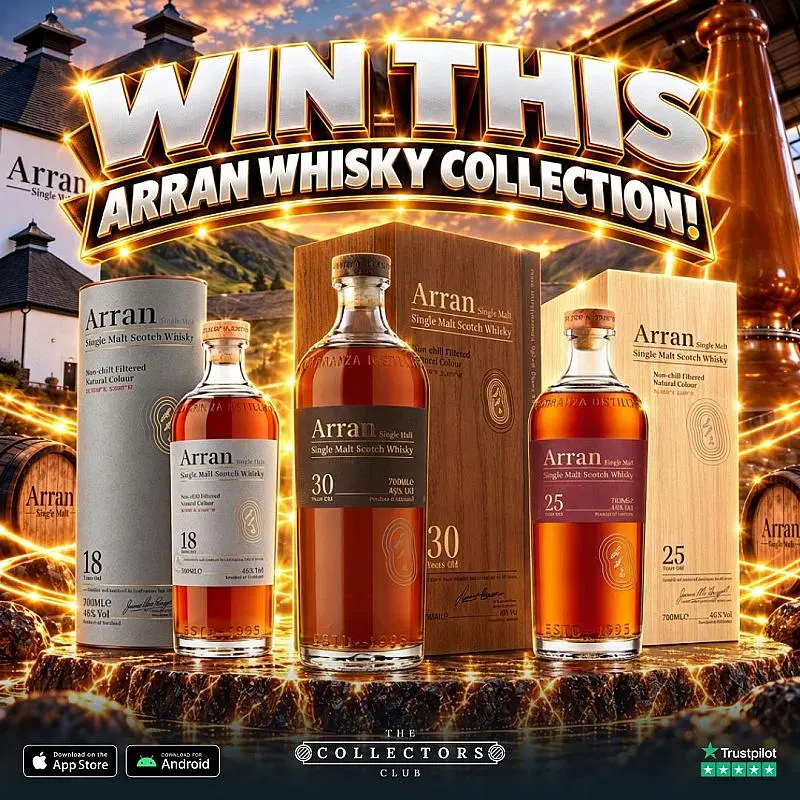 WIN THE ARRAN TRIO! 18 , 25 & 30 YEAR OLD! THREE BOTTLE PRIZE!