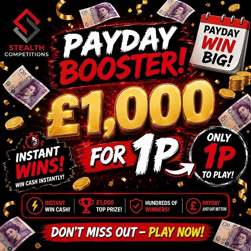 £1,000 CASH FOR 1P WITH INSTANT WINS!!