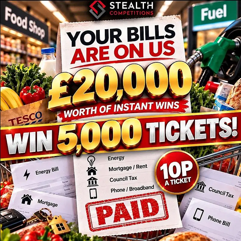 YOUR BILLS ON US MINI RAFFLE - WIN 5,000 TICKETS!