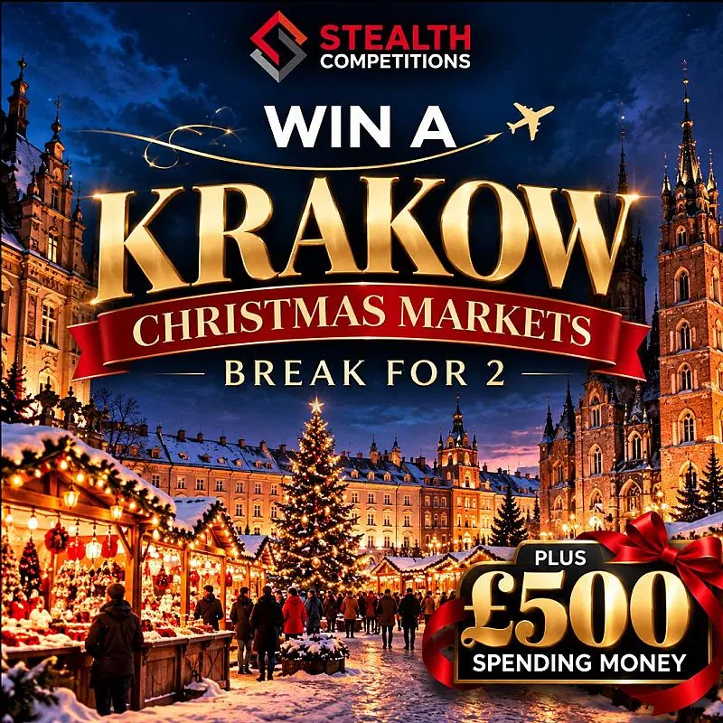 KRAKOW XMAS MARKETS FOR 2 WITH £500 CASH!
