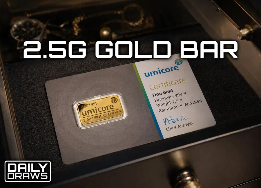 2.5g Solid Gold Bullion Bar