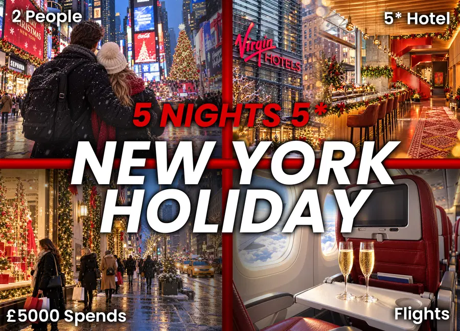 New York 5 Star, 5 Night, Luxury Break plus £5,000 Spends