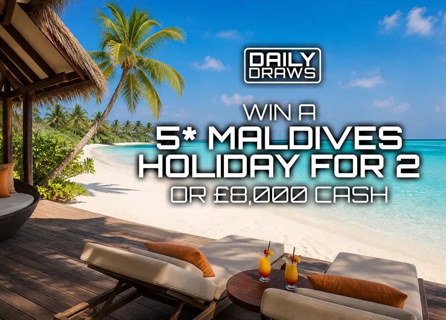 5 Star Maldives Luxury All Inclusive Holiday For 2 People or £8k cash - you choose
