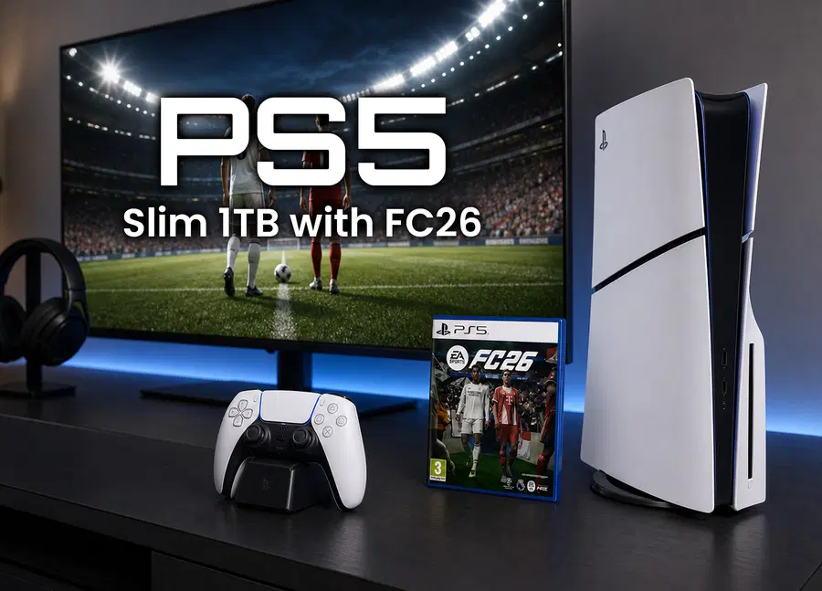 PS5 Slim 1TB with EA Sports FC26