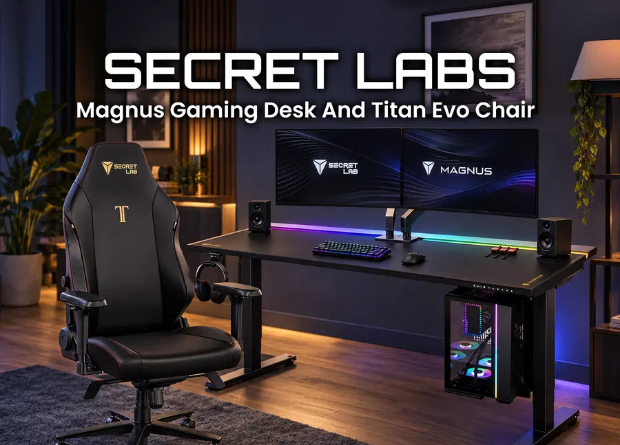 Secretlab High Performance Titan Gaming Chair plus Magnus Pro Gaming Desk