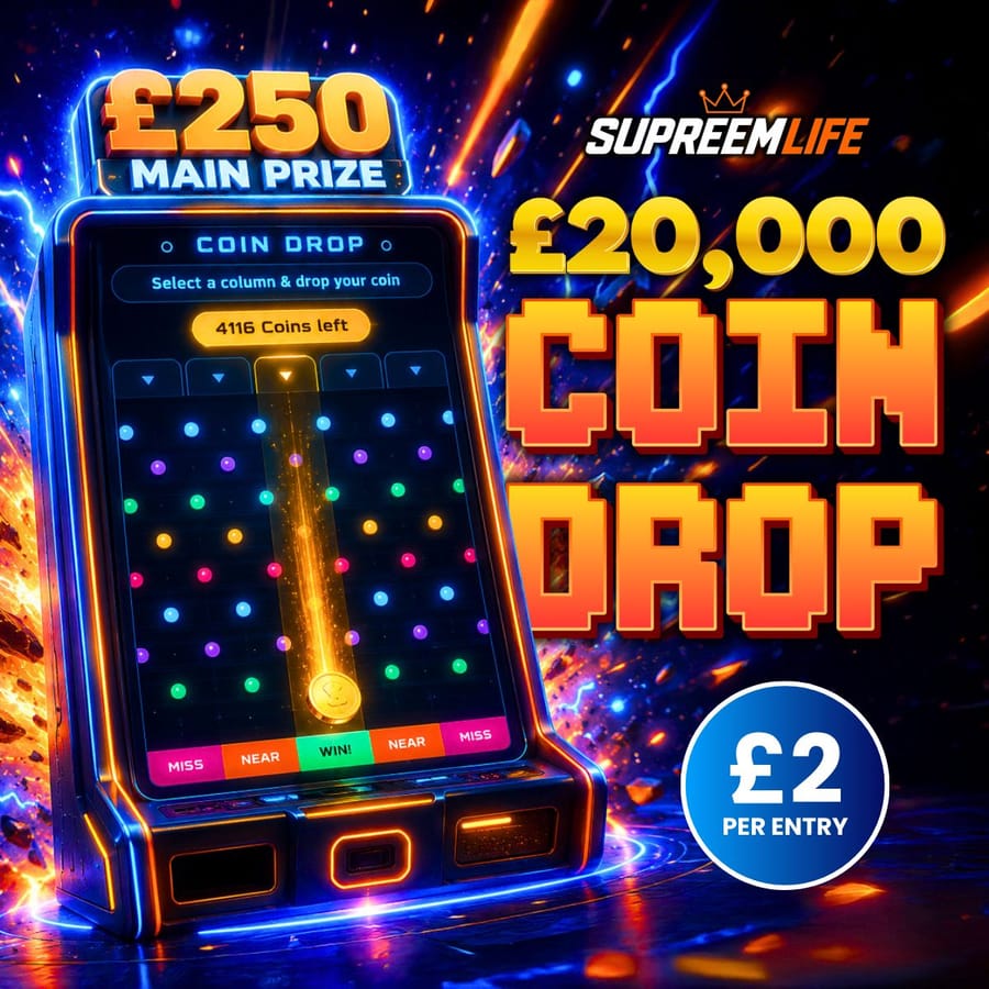 £20K Coin Drop – £250 Main Prize