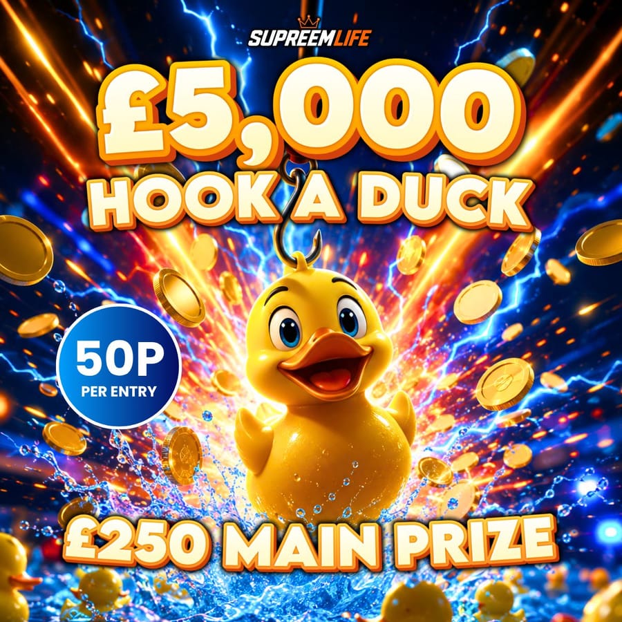 £5k Hook A Duck – £250 Main Prize