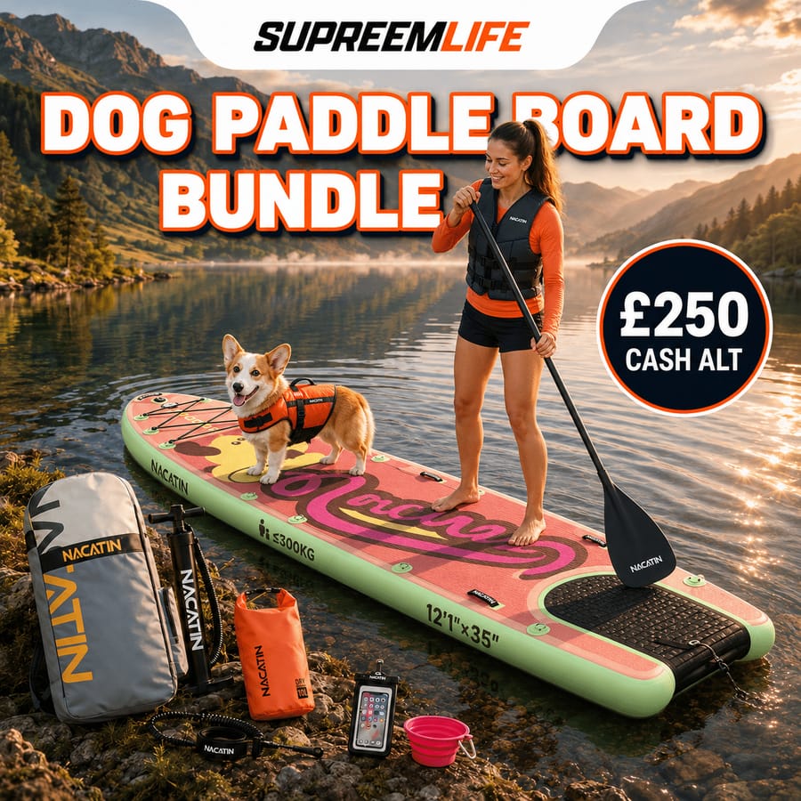 NACATIN 12’/366cm Inflatable Paddle Board with Dog Ramp