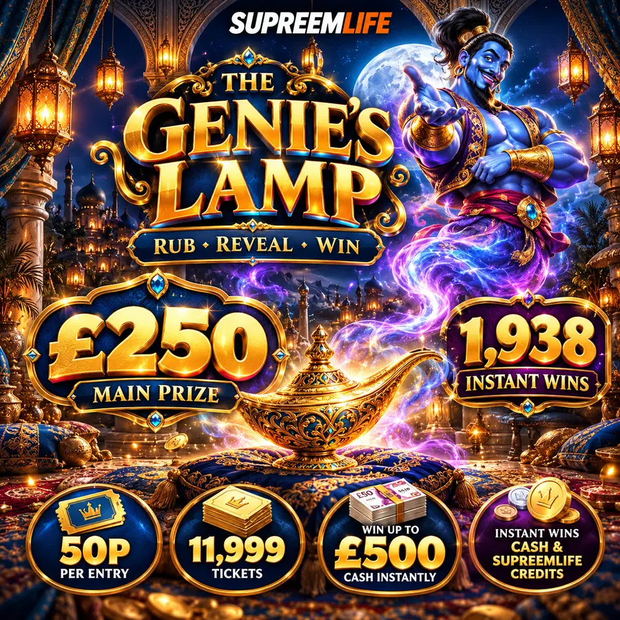 GENIE’S LAMP – £250 Main Prize