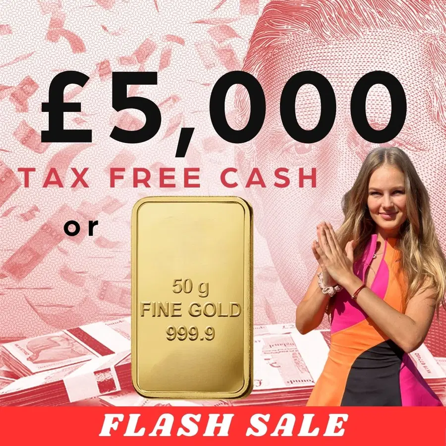 Win £5,000 Tax Free Cash or 50g Fine Gold Bar #2
