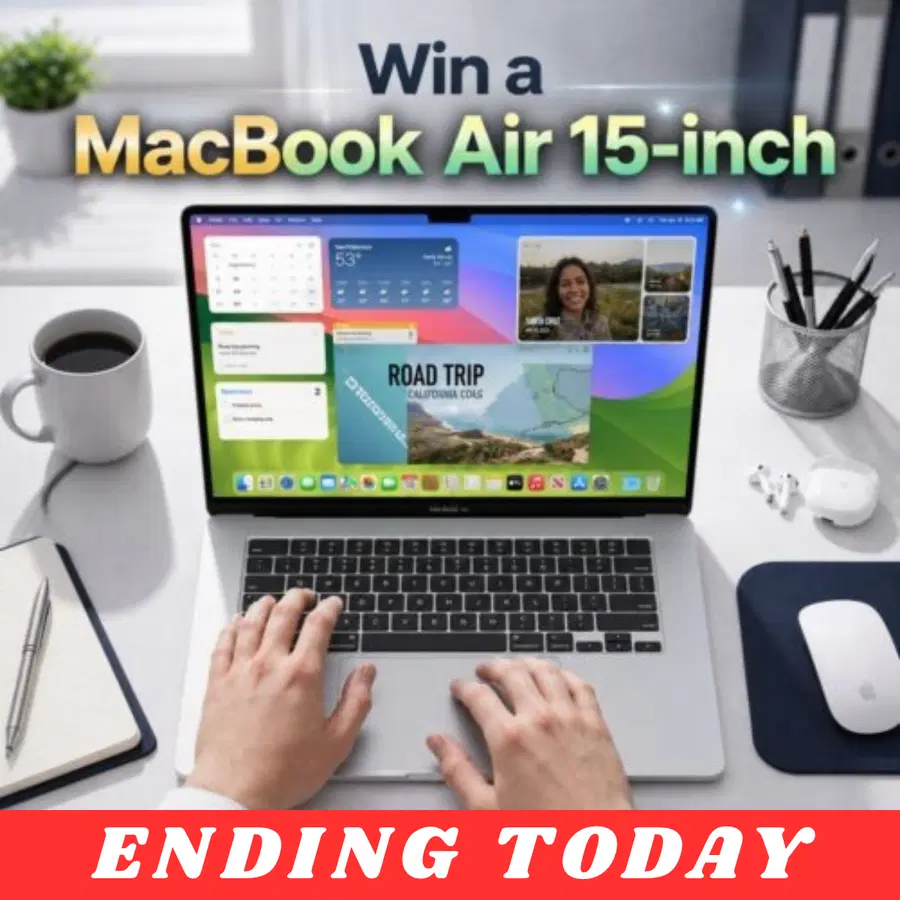 Win an Apple MacBook Air 15 inch (£1,000 Cash Alt)