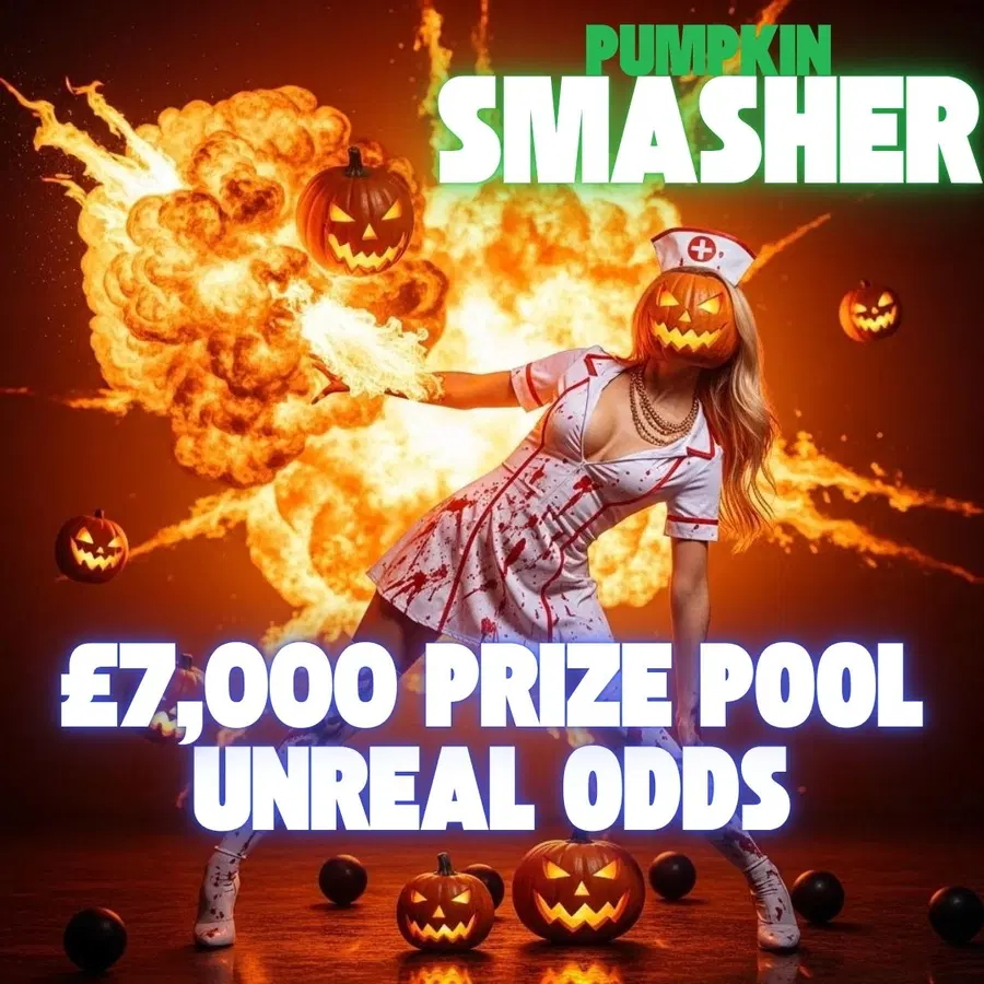 Pumpkin Smasher Instant Win! £7,000 TOTAL PRIZE POOL (£100 End Prize)