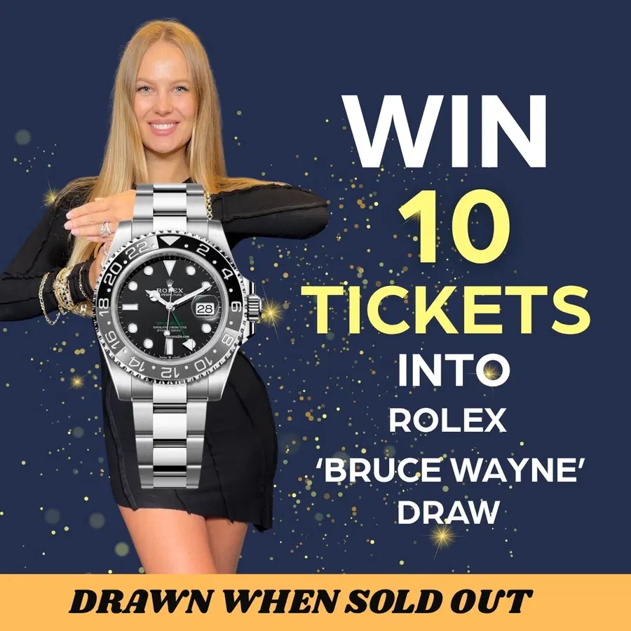Win 10 entries into Rolex Bruce Wayne – Ultra Low Odds (AutoDraw)