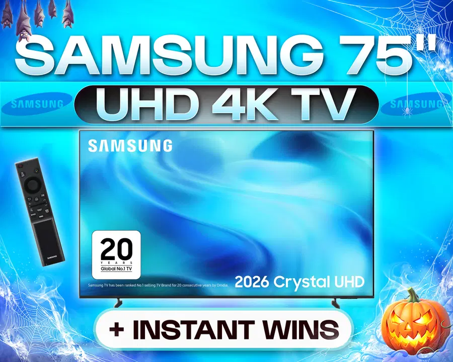 SAMSUNG 75" CRYSTAL ULTRA HD 4K SMART TV!
