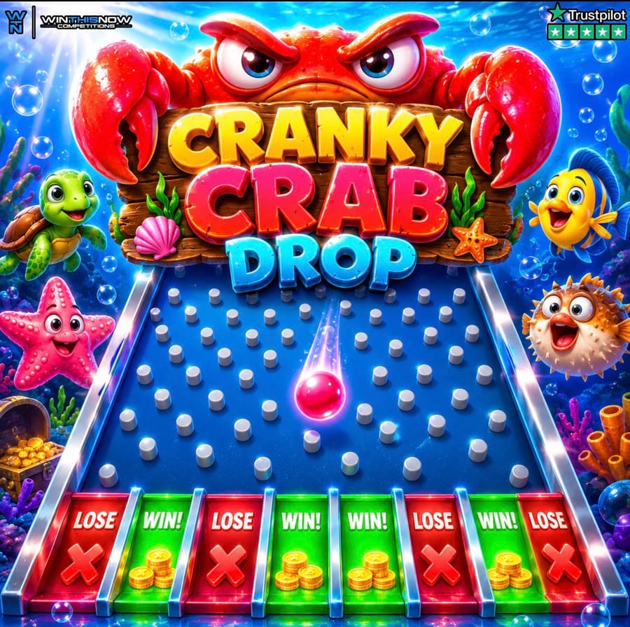 CRANKY CRAB DROP - £100 END PRIZE