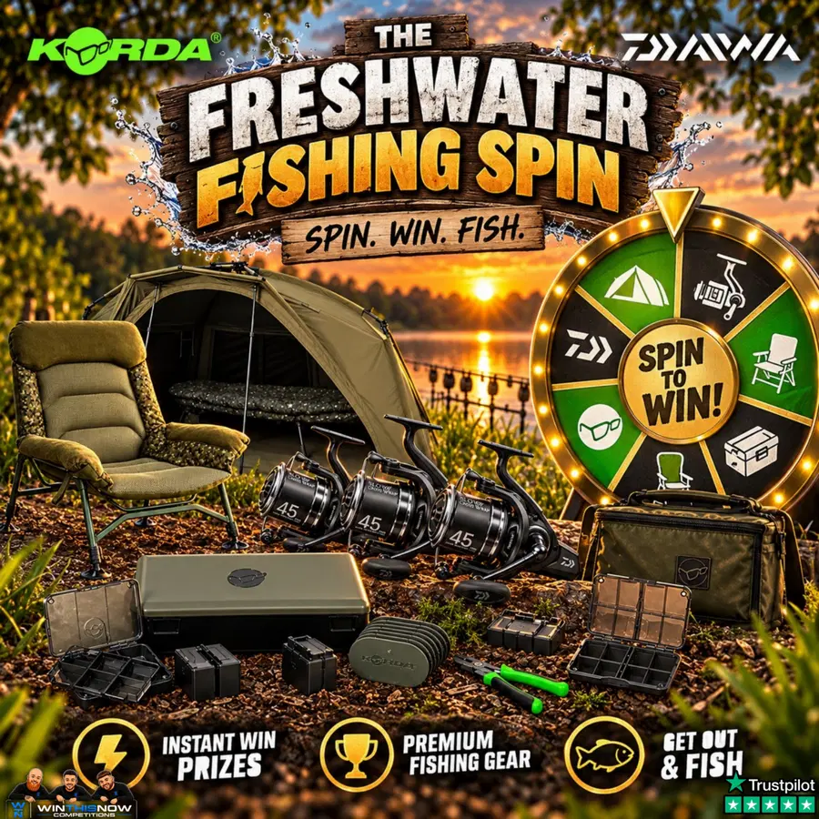THE FRESH WATER FISHING SPIN INSTANT WINS