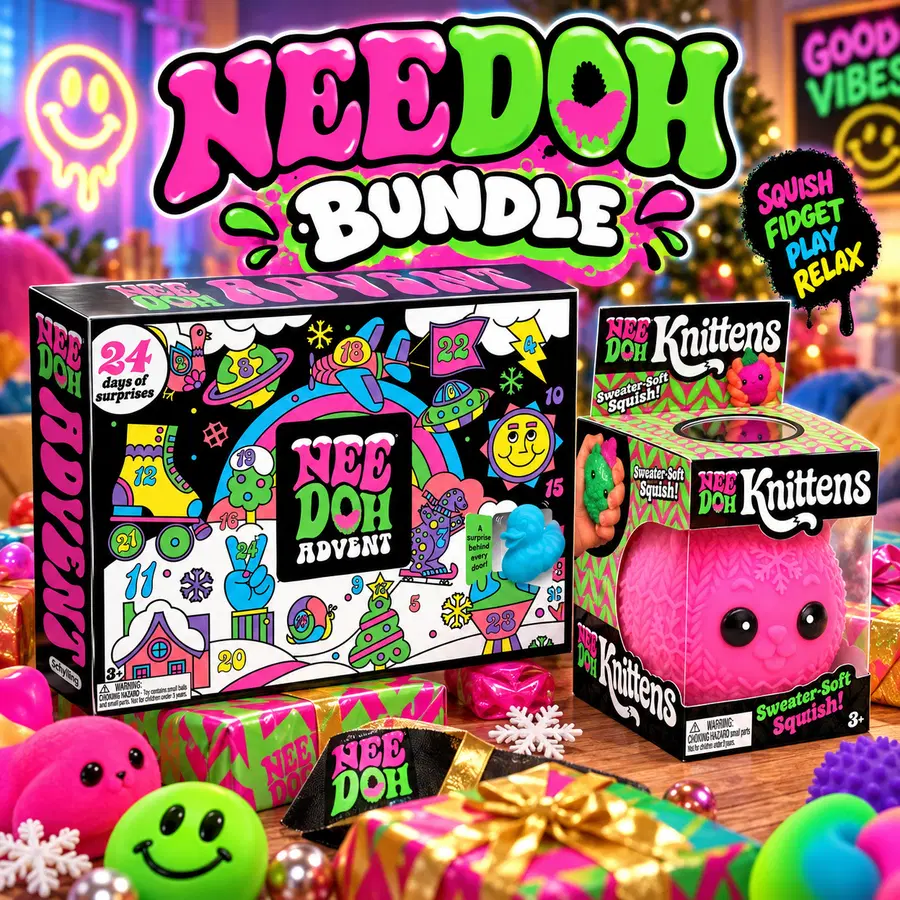 NEEDOH ADVENT CALENDER & PINK KNITTEN BUNDLE