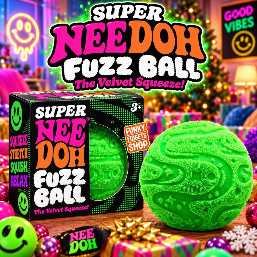 SUPER NEEDOH FUZZ BALL - GREEN