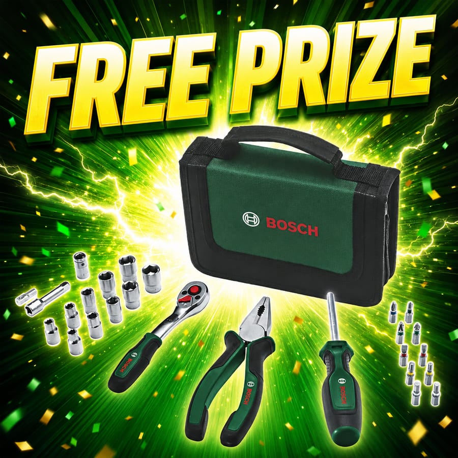 FREE PRIZE: Bosch Mobility Mixed Hand Tools 26 Piece Set