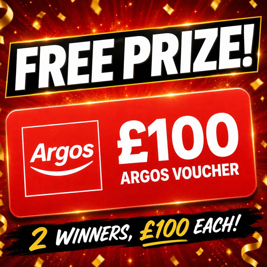 FREE Prize: £100 Argos Voucher - x2 Winners