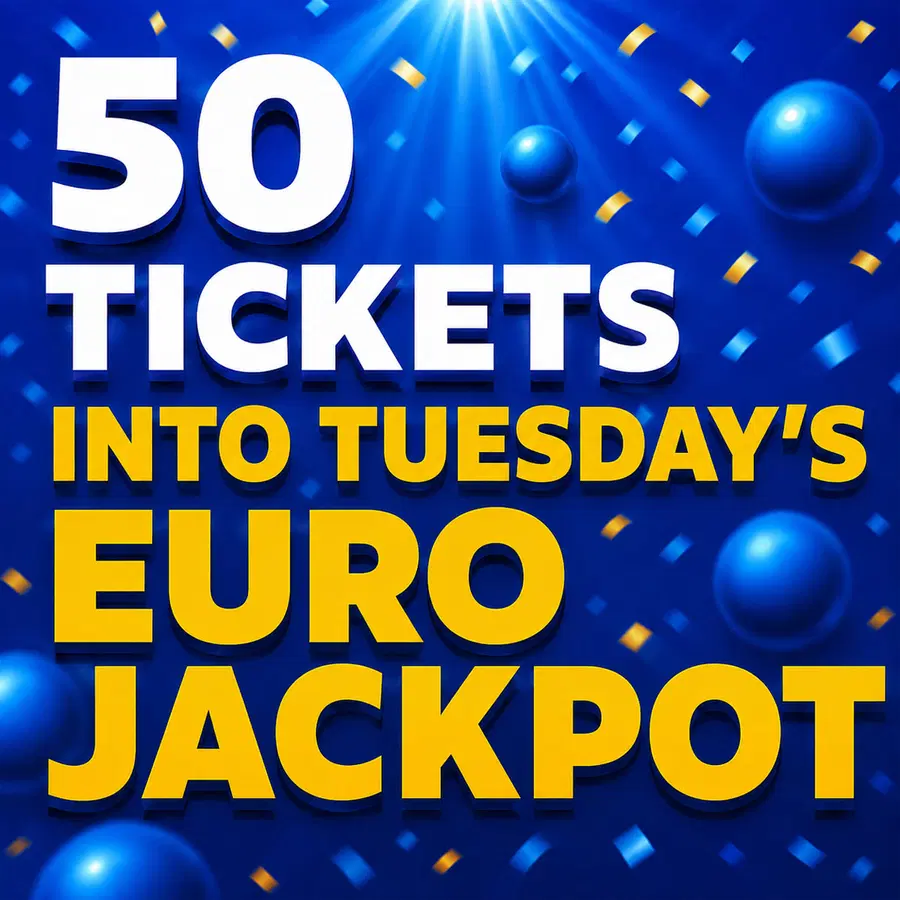 50 Tickets for Tuesday's Euro Jackpot - £5 Entry