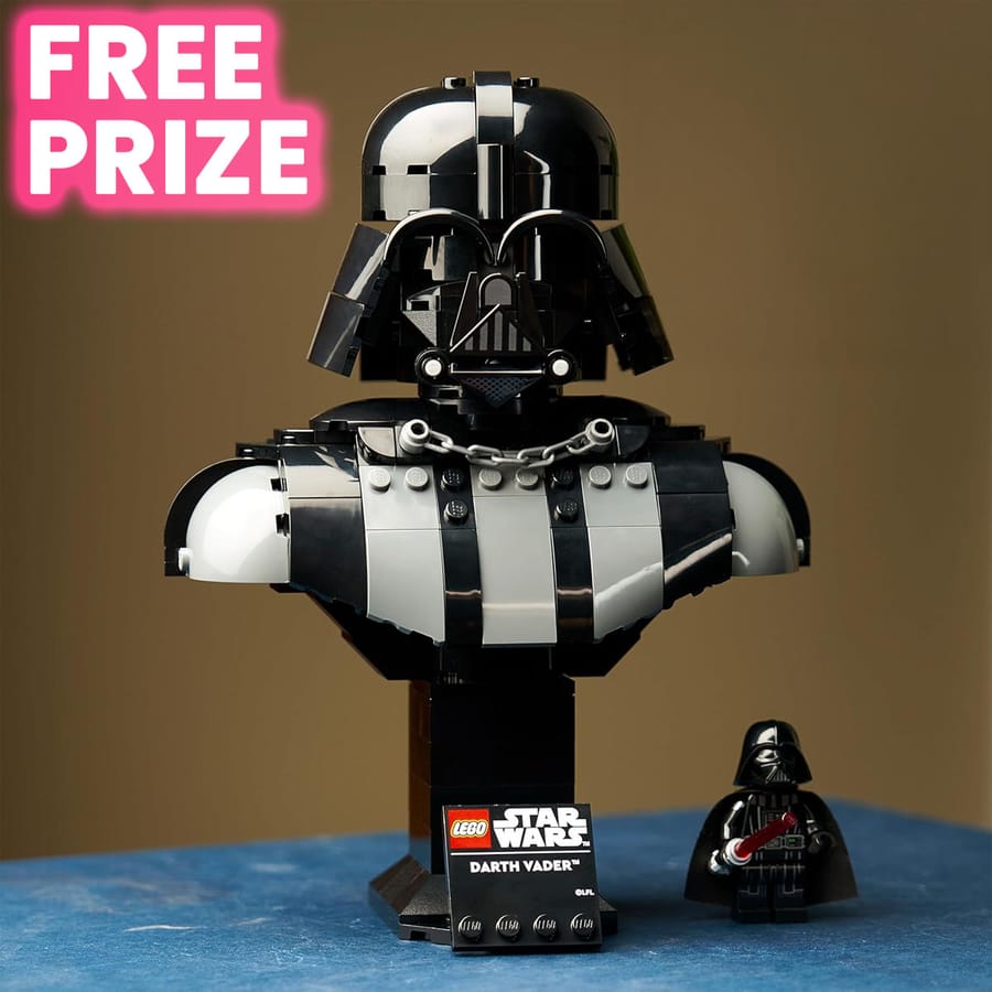 FREE PRIZE: Lego Star Wars Darth Vader Bust