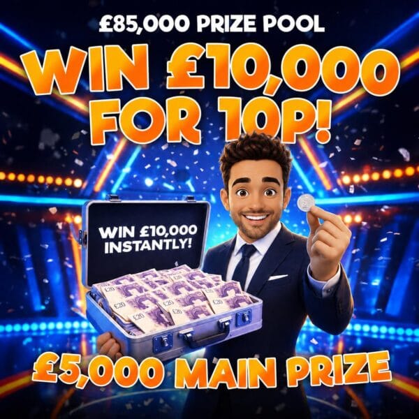 Win £10,000 For 10p! £85,000 Prize Pool