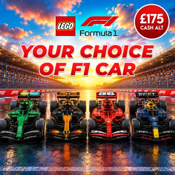 Choice Of LEGO F1 Car (Aston Martin, Mclaren, Ferrari, Red Bull) Or £175 Cash