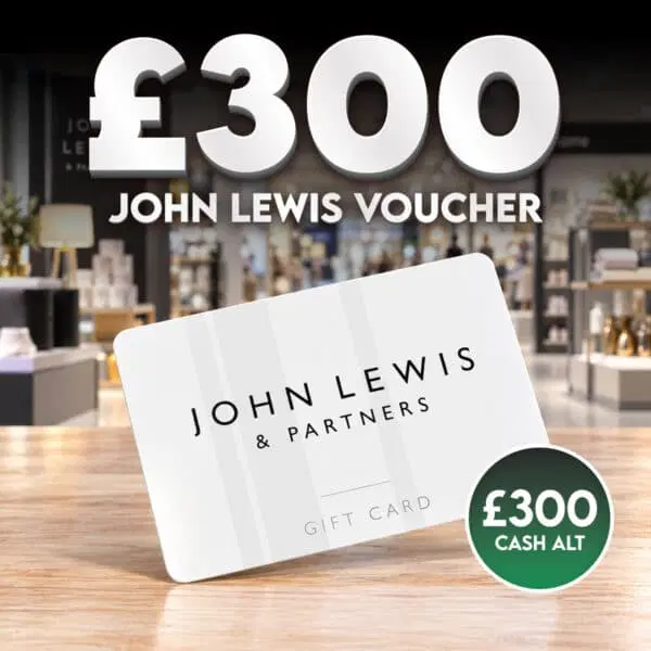 £300 John Lewis Voucher Or £300 Cash