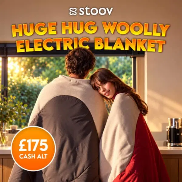 Stoov Huge Hug Woolly Electric Blanket Or £175 Cash