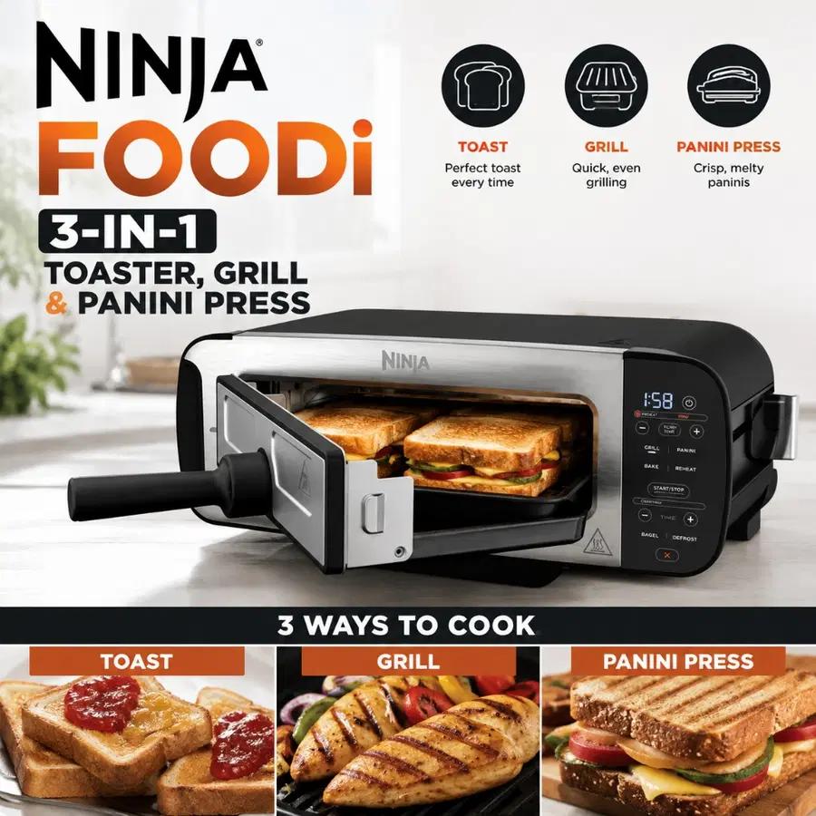 Ninja Foodi 3-in-1 Toaster, Grill & Panini Press #2