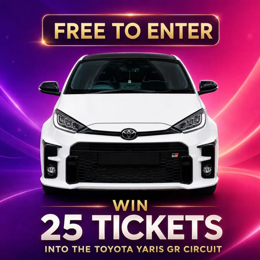 Free to enter – Win 25 Toyota GR Tickets