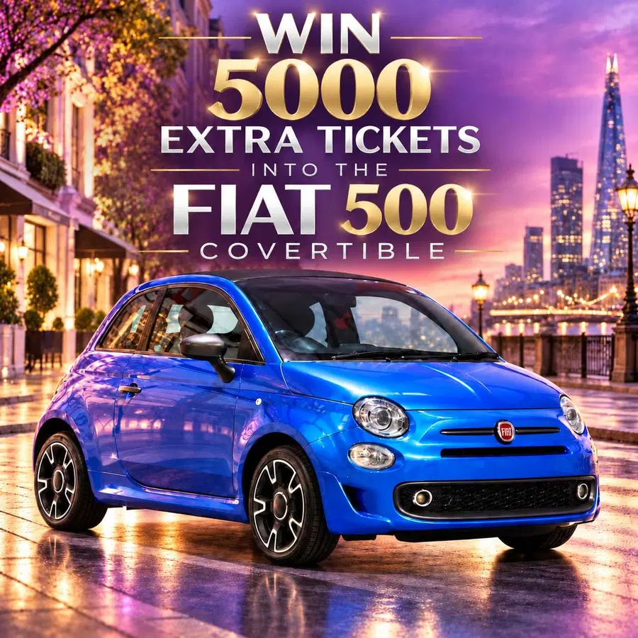 5000 Extra Tickets into the Fiat 500 Convertible