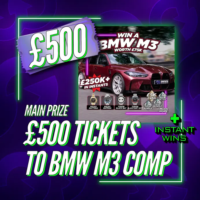 £500 Tickets To The BMW M3 Comp + Instant Wins #8