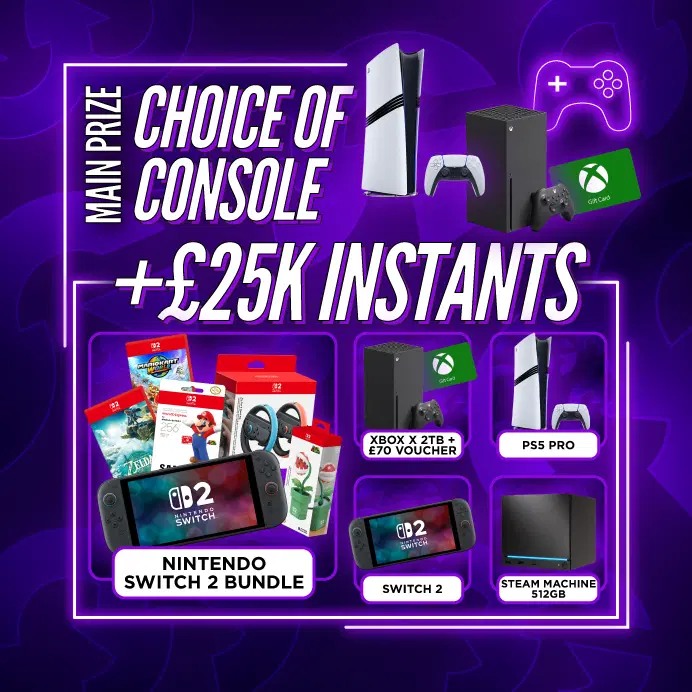 £25k MEGA Console Bundle + Instant Wins #15