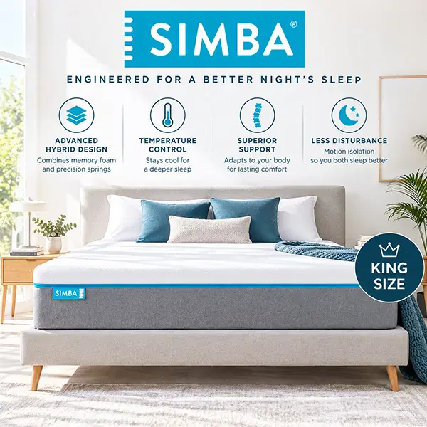SIMBA HYBRID MATTRESSE or £1,000 CASH!