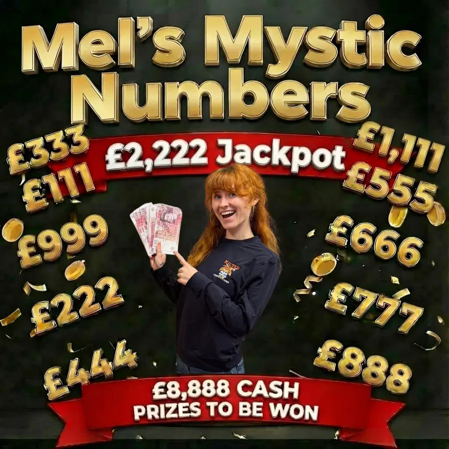 Mel’s Mystic Numbers – £8,888 in cash prizes to be won