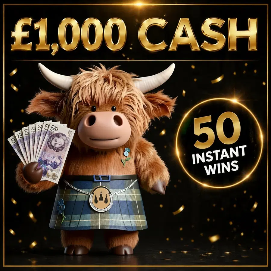 £1000 Cash+ 50 x £50 Instant wins to find