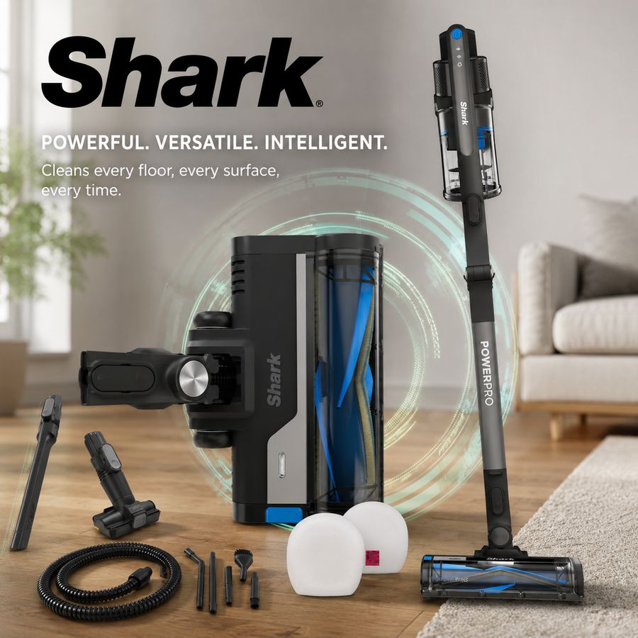 Shark PowerPro Pet Stick Cordless Vacuum Cleaner, Charcoal Black