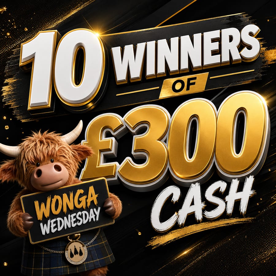 Wonga Wednesday – 10 Winners of £300 Cash – 40 Awesome INSTANT WINS!