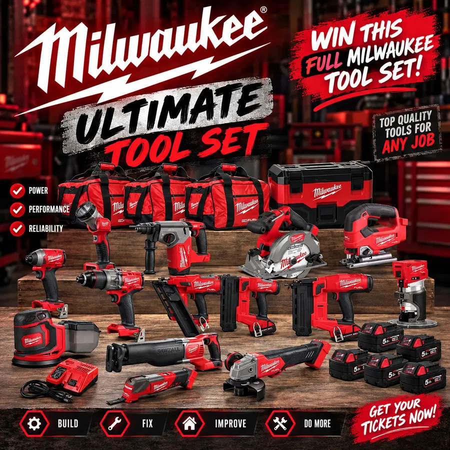 Milwaukee M18 KIT1 18V Cordless 15 Piece Kit with 5x 5.0Ah Batteries