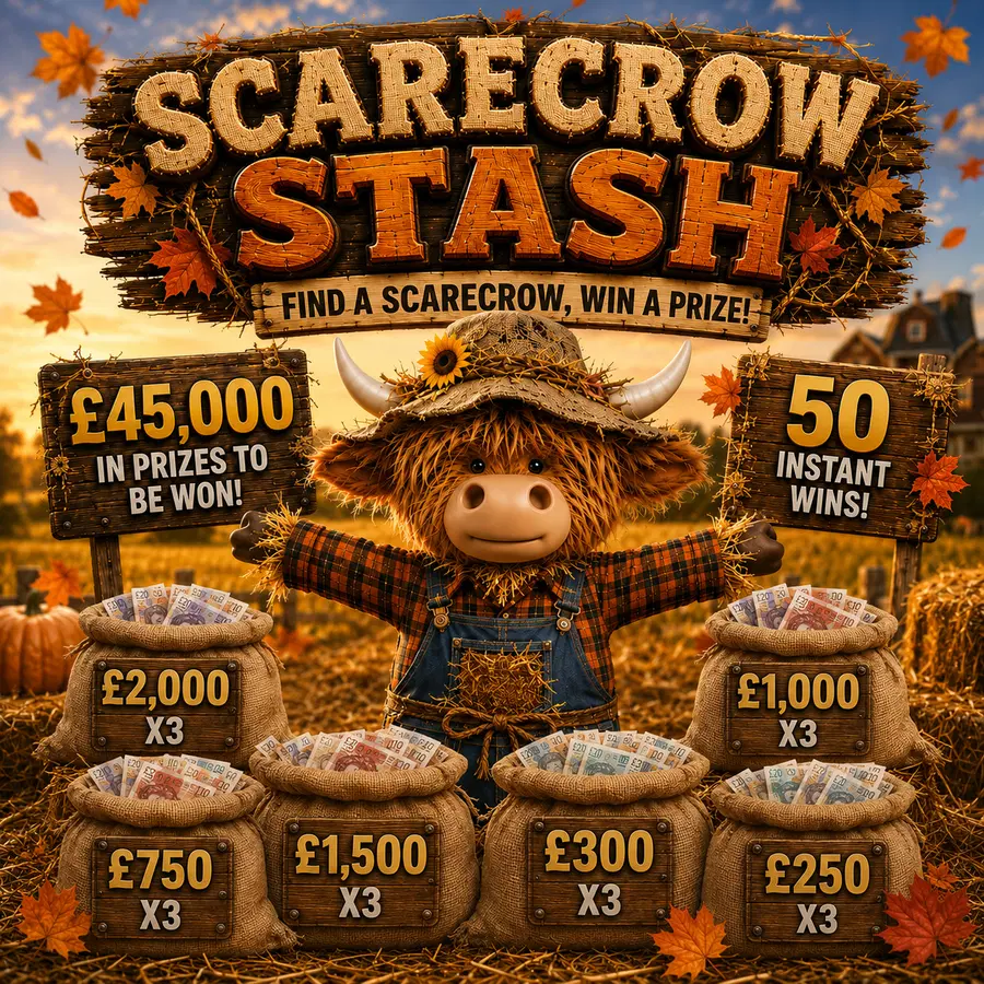 SCARECROW STASH – £45,000 in Prizes to be won!