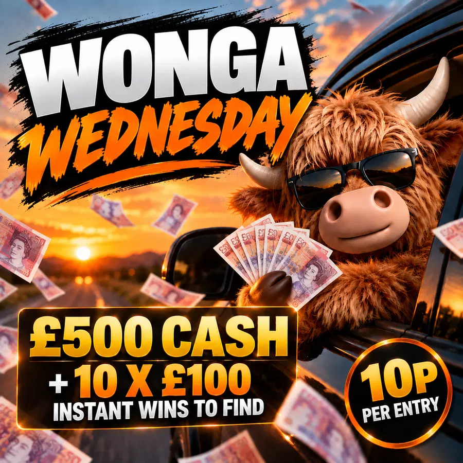 Wonga Wednesday £500 Cash + 10 X £100 Instant wins to Find
