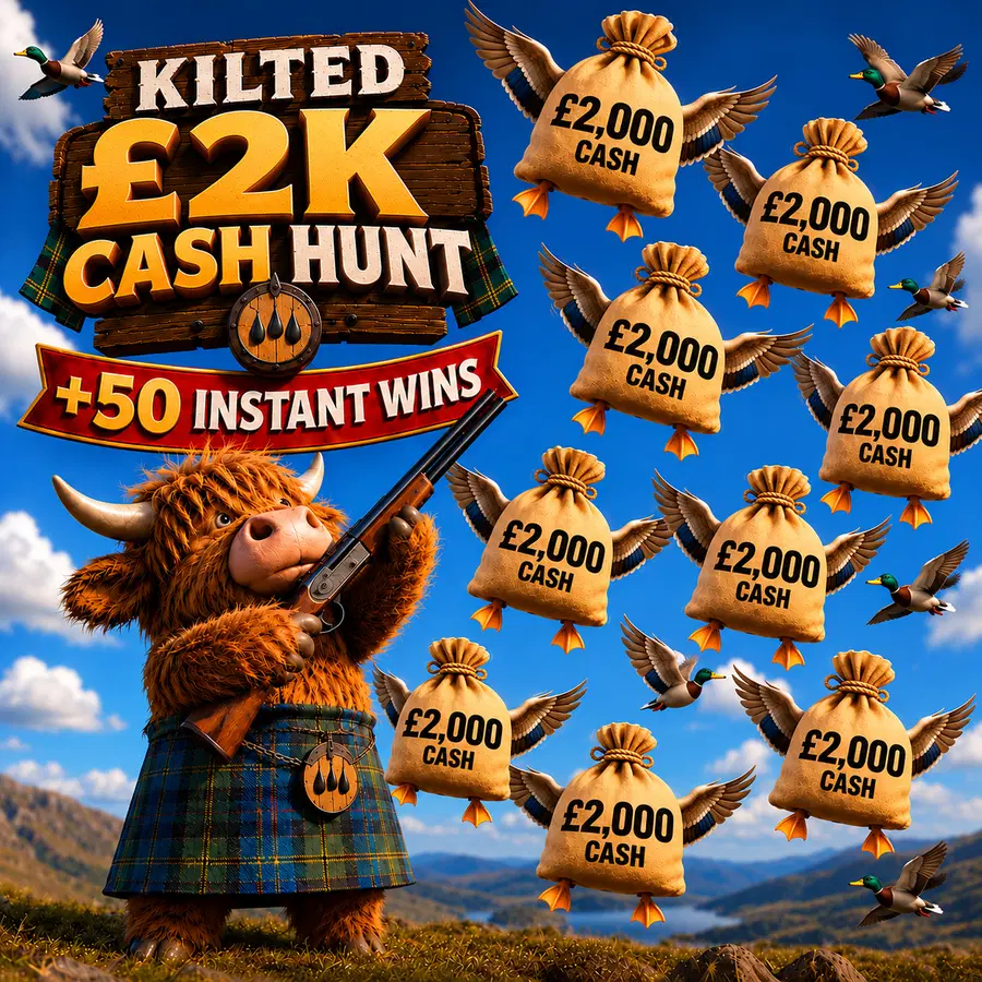 Kilted £2,000 Cash Hunt + 50 Instant Wins