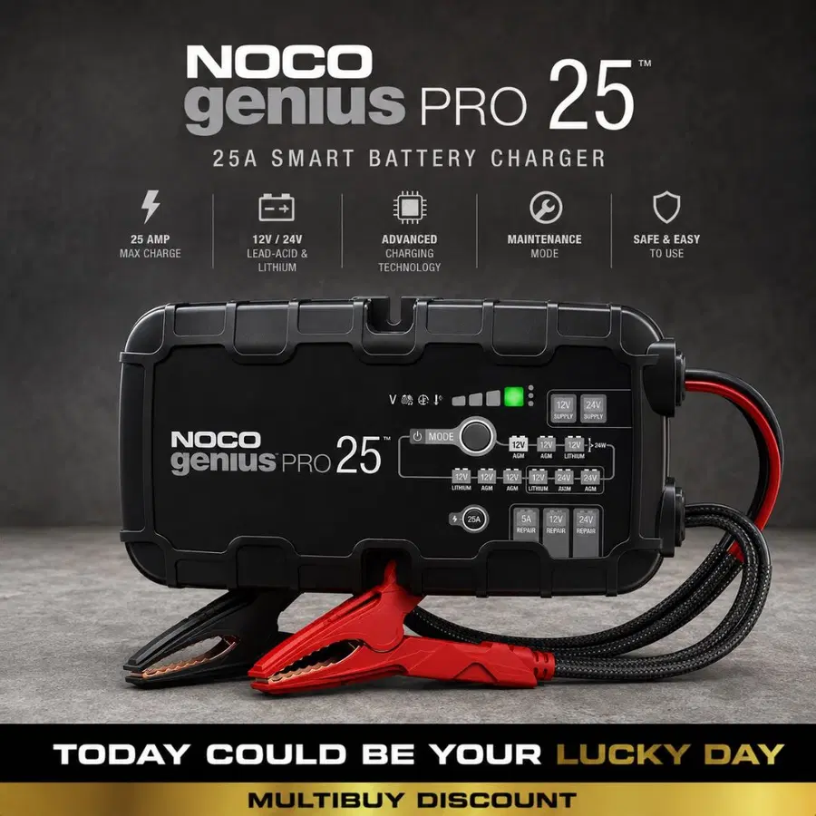 Noco Genius Pro 25a Battery Charger (Auto Draw)