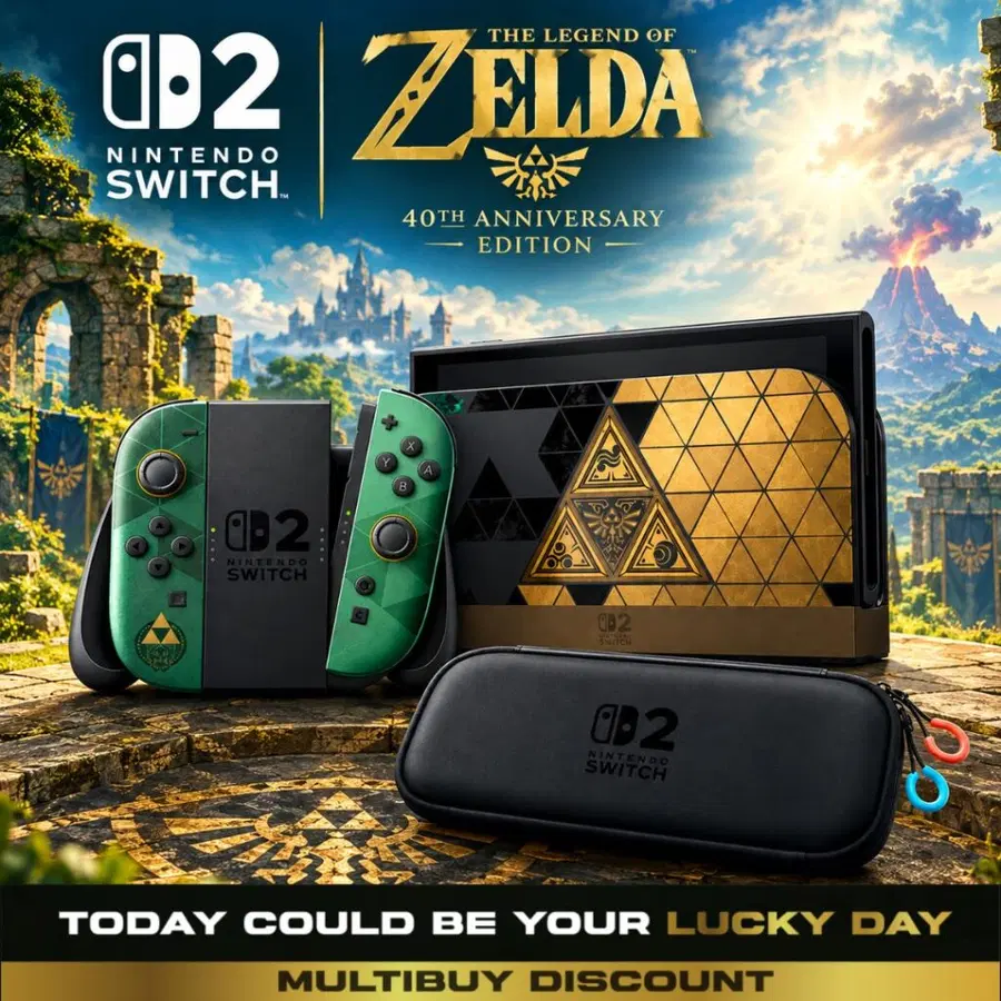 Nintendo Switch 2 The Legend of Zelda 40th Anniversary Edition Bundle
