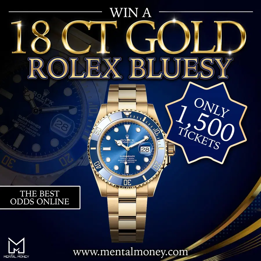 Win a 18ct Gold Rolex 'Bluesy'